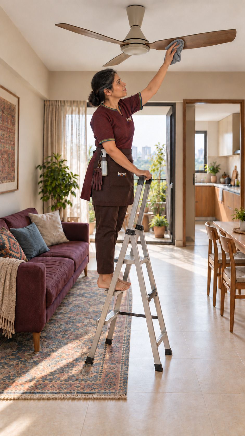 Cleaning in a Behalf home